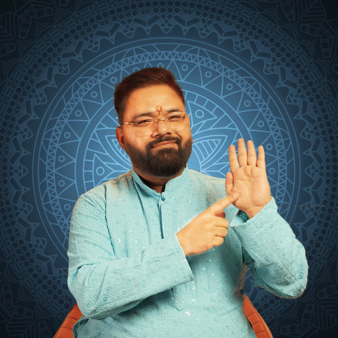 Astrologer Sachin Pandit with cosmic background